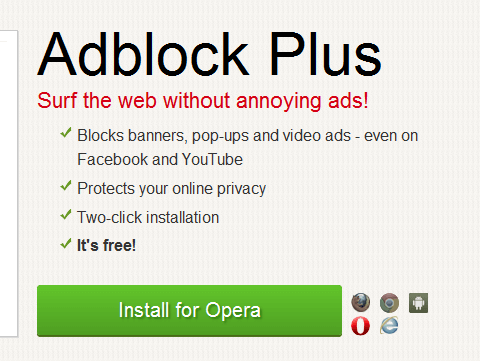 Następnie przejdź na ten adres internetowy – AdBlock Plus